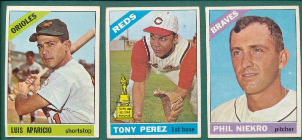 1966 Topps (290) Partial Set W/Mays & (15) Other HOFers