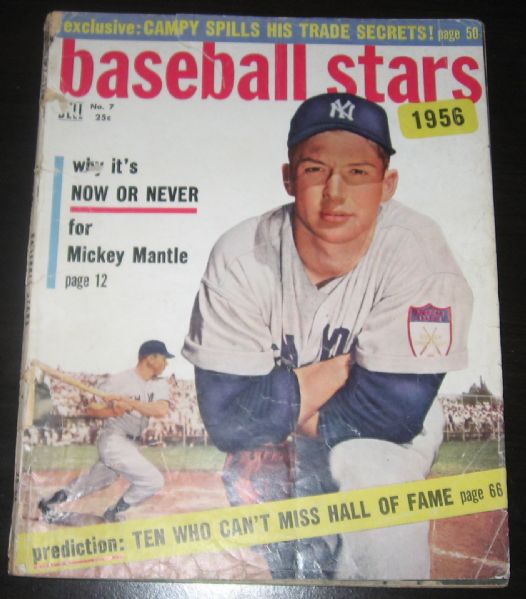 1950s Lot of (2) Baseball Magazines W/Mantle