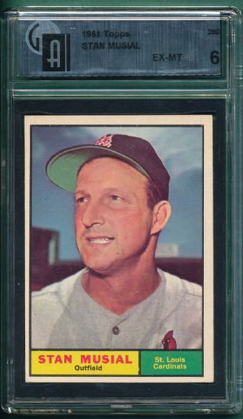 1961 Topps #290 Stan Musial GAI 6