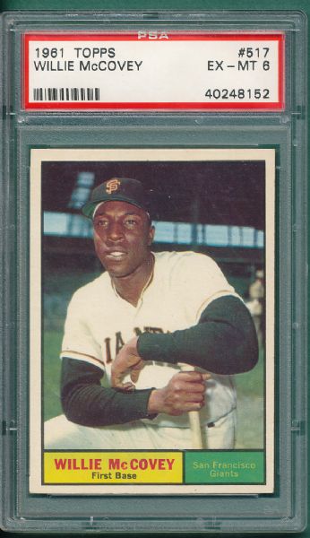 1961 Topps #517 Willie McCovey PSA 6