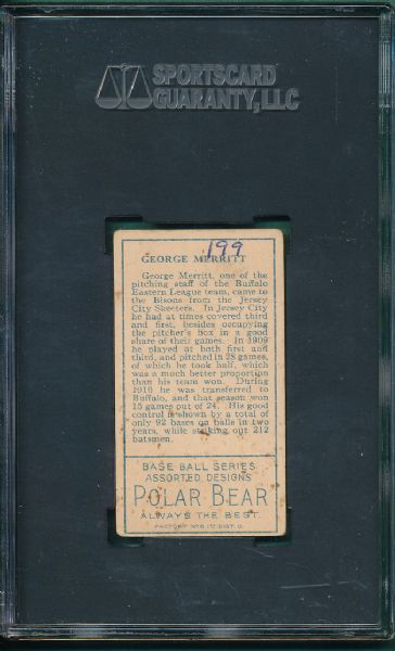 1911 T205 Merritt Polar Bear Tobacco SGC 20