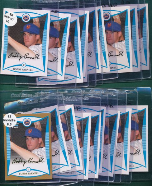 2008 Bowman Bobby Parnell Rookie (33) Card Lot SGC 100 & 98