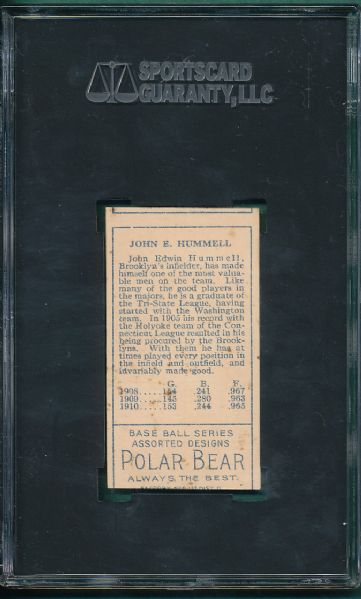 1911 T205 Hummell Polar Bear Tobacco SGC A *Miscut Back*