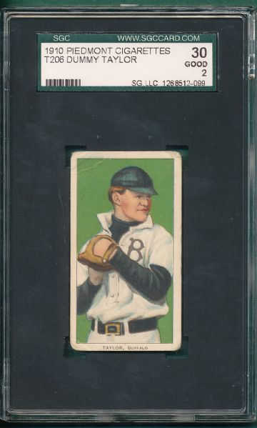 1909-1911 T206 Taylor, Piedmont Cigarettes SGC 30