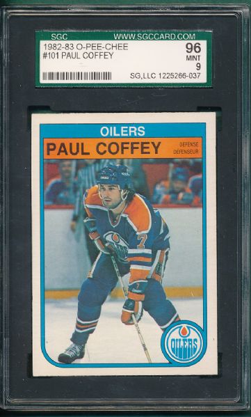 1982-83 O-Pee-Chee #101 Paul Coffey SGC 96