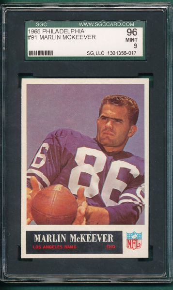 1965 Philadelphia #91 Marlin McKeever SGC 96