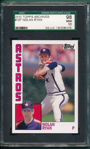 2012 Topps Archives #187 Nolan Ryan SGC 98 GEM MINT