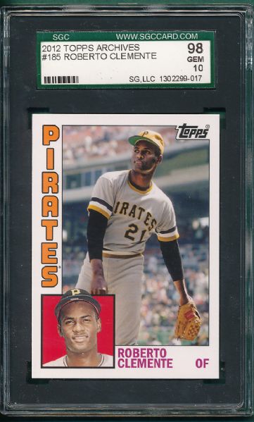 2012 Topps Archives #185 Roberto Clemente SGC 98 GEM MINT