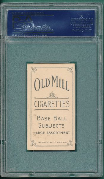 1909-1911 T206 Herzog, NY, Old Mill Cigarettes PSA 4.5 *Highest PSA*