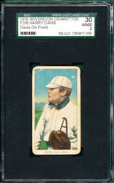 1909-1911 T206 Davis, On Front (Apple Green) Sovereign Cigarettes SGC 30