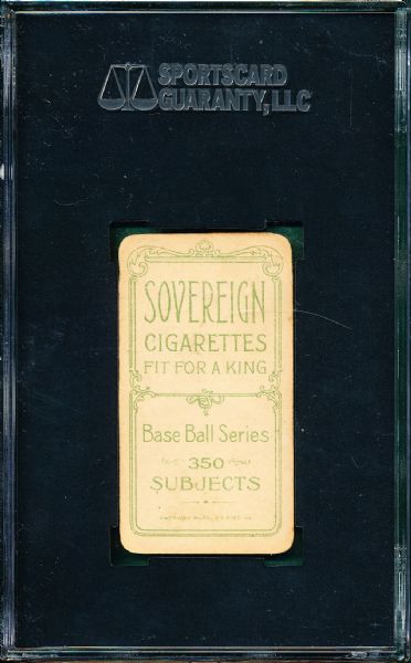 1909-1911 T206 Davis, On Front (Apple Green) Sovereign Cigarettes SGC 30