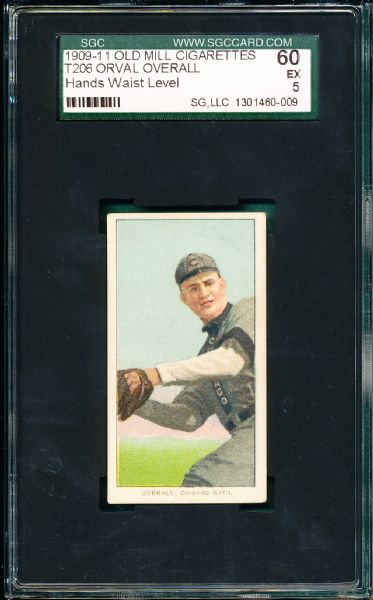 1909-1911 T206 Overall, Hands at Waist, Old Mill Cigarettes SGC 60