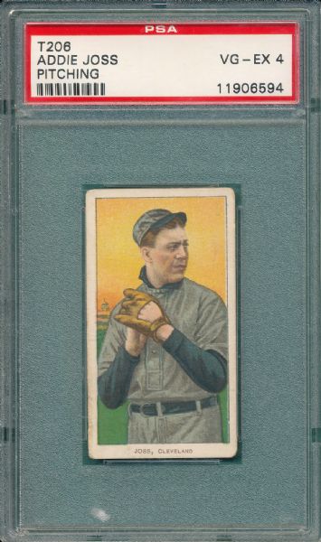 1909-1911 T206 Joss, Pitching, Old Mill Cigarettes PSA 4