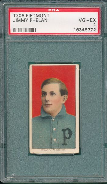 1909-1911 T206 Phelan Piedmont Cigarettes PSA 4