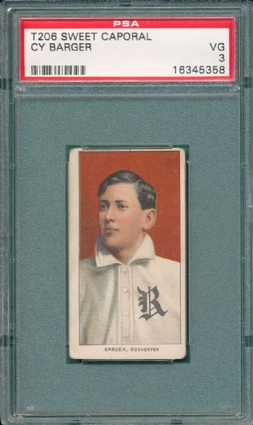 1909-1911 T206 Barger Sweet Caporal Cigarettes PSA 3