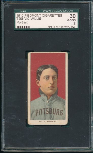 1909-1911 T206 Willis, Portrait, Piedmont Cigarettes SGC 30