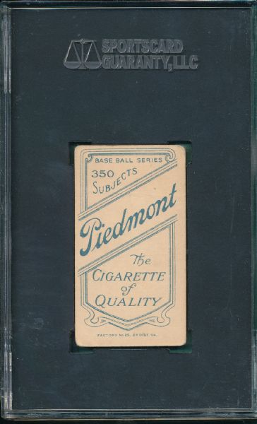 1909-1911 T206 Willis, Portrait, Piedmont Cigarettes SGC 30