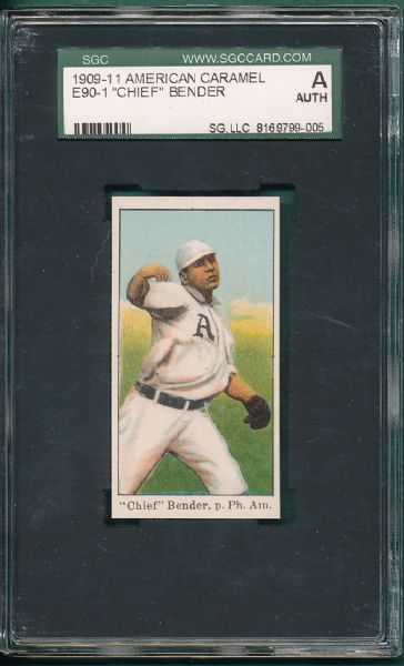 1909-11 E90-1 Bender, American Caramel SGC A