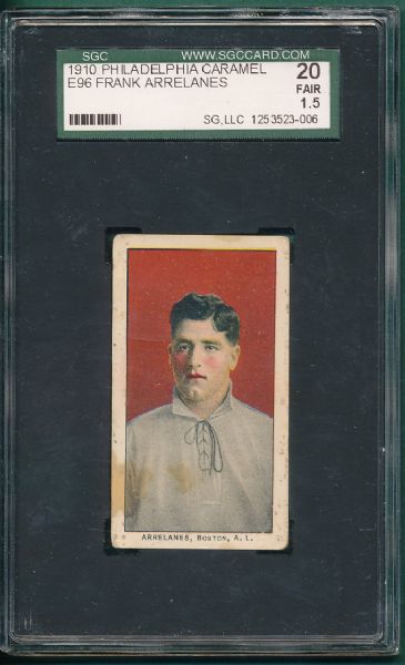 1910 E96 Arrelanes Philadelphia Caramel SGC 20