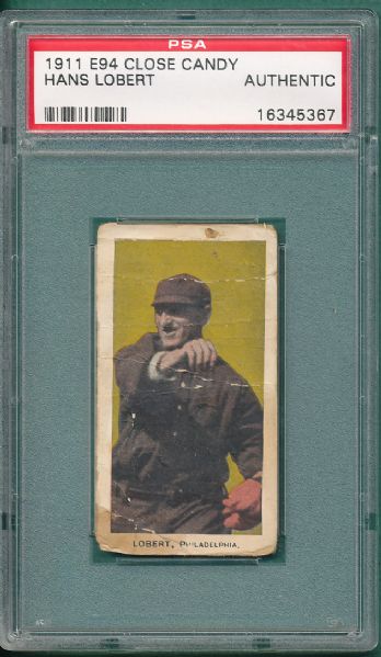 1911 E94 Hans Lobert, George Close Candy PSA A *Gold*