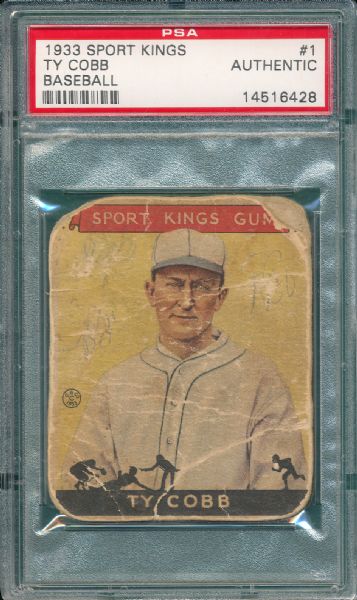 1933 Sport Kings #1 Ty Cobb PSA A