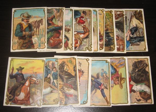 1910's T53 Hassan Cigarettes Cowboys Lot of (28) 