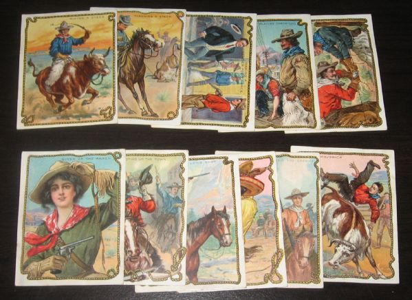 1910's T53 Hassan Cigarettes Cowboys Lot of (28) 