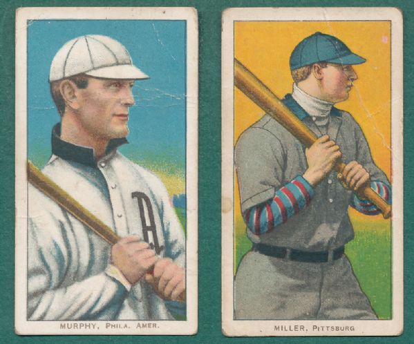 1909-1911 T206 Piedmont Cigarettes (3) Card Lot W/Moran