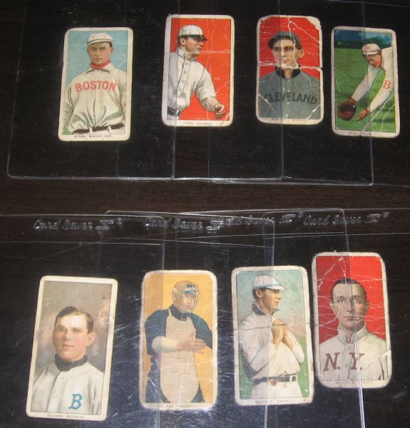 1909-1911 T206 Sweet Caporal Cigarettes (9) Card Lot W/Crandall