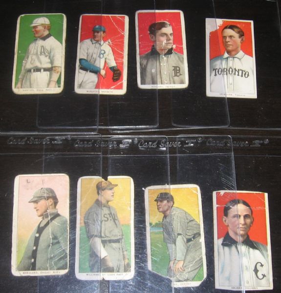 1909-1911 T206 Sweet Caporal Cigarettes (9) Card Lot W/Bryne