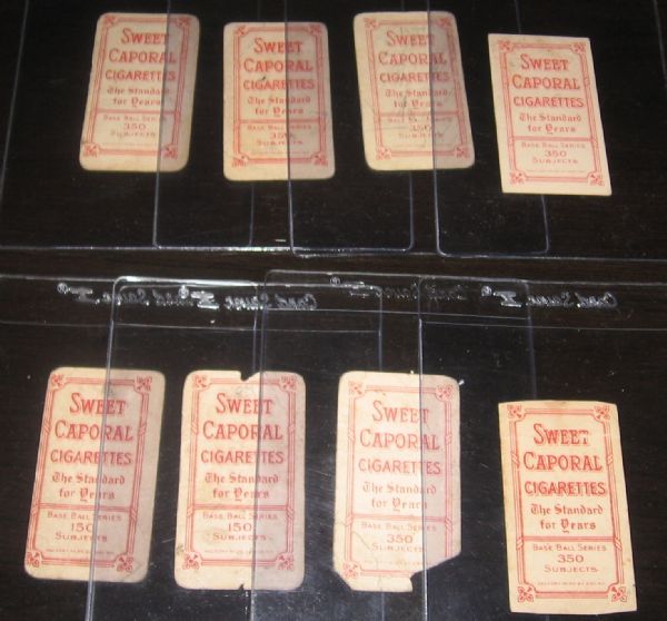 1909-1911 T206 Sweet Caporal Cigarettes (9) Card Lot W/Bryne