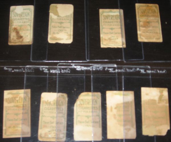 1909-1911 T206 Sovereign Cigarettes (10) Card Lot W/Scott