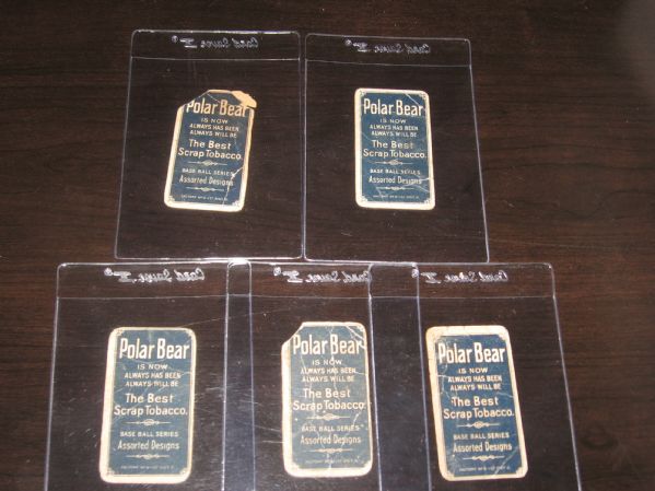 1909-1911 T206 Polar Bear Tobacco (6) Card Lot W/Krueger