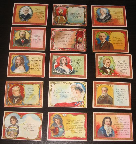 1910's T112 Mogul Egyptian Cigarettes Toast Series Lot of (17) W/Mark Twain