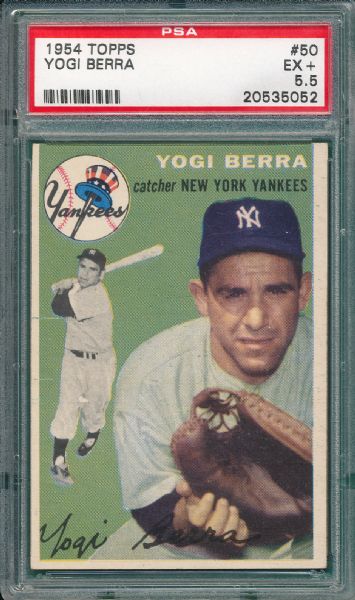 1954 Topps #50 Yogi Berra PSA 5.5