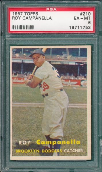 1957 Topps #210 Roy Campenella PSA 6