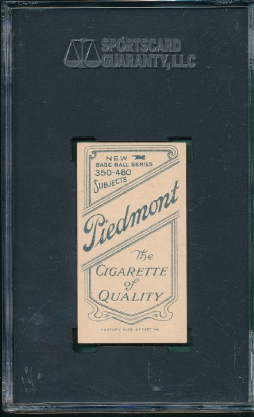 1909-1911 T206 Gandil, Piedmont Cigarettes SGC 60