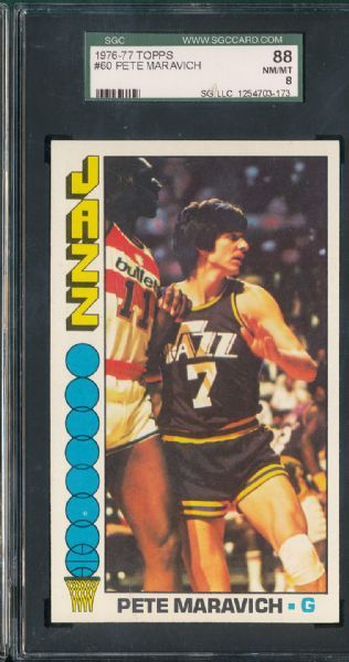 1976-77 Topps BSKT Lot of (31) W/Maravich SGC 88