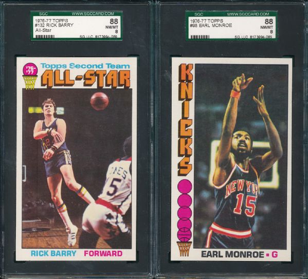 1976-77 Topps BSKT Lot of (31) W/Maravich SGC 88