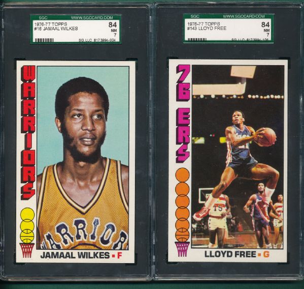 1976-77 Topps BSKT Lot of (30) W/Hayes SGC 86 & 84