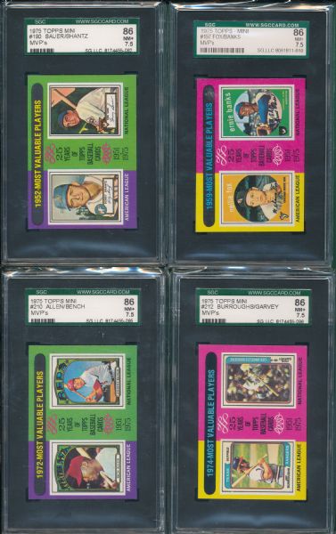 1975 Topps Mini 97 Card Lot SGC 86