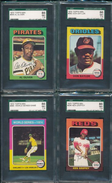 1975 Topps Mini 97 Card Lot SGC 86