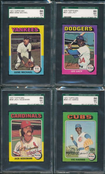 1975 Topps Mini 97 Card Lot SGC 86