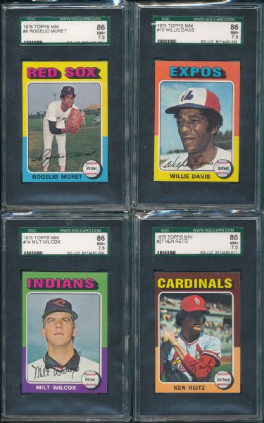 1975 Topps Mini 97 Card Lot SGC 86