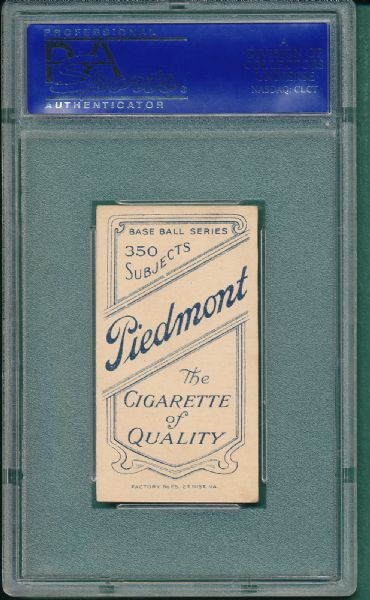 1909-1911 T206 Graham, Peaches Piedmont Cigarettes PSA 6