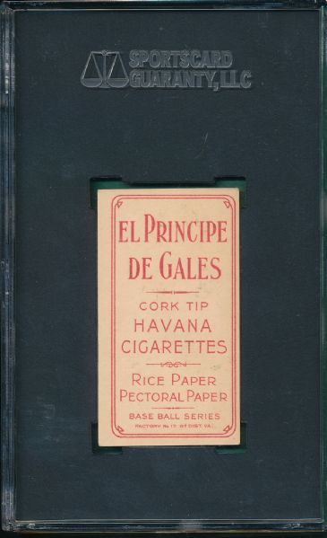 1909-1911 T206 Leach, Bending, El Principe De Gales Cigarettes SGC 60 *None Higher*