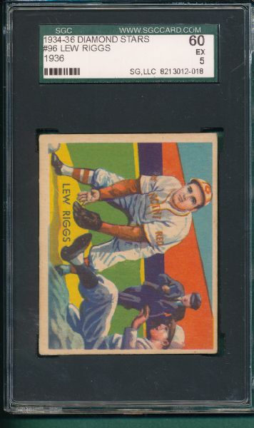 1934-36 Diamond Stars #96 Lew Riggs SGC 60