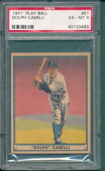 1941 Play Ball #51 Dolph Camilli PSA 6