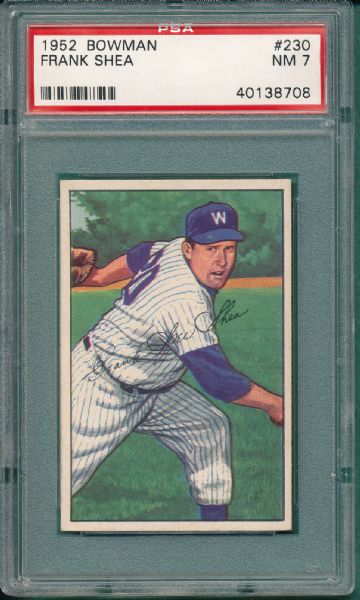 1952 Bowman #230 Frank Shea PSA 7 *Hi #*