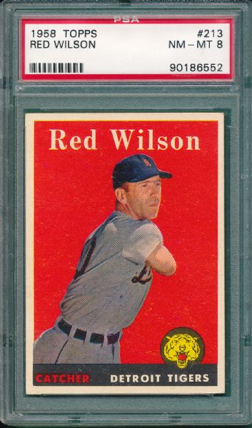 1958 Topps #213 Red Wilson PSA 8